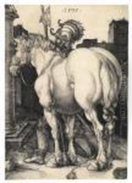 Das Grosse Pferd Oil Painting by Albrecht Durer