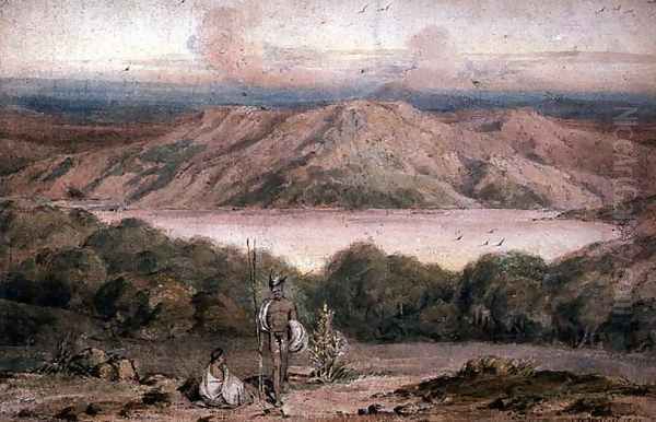 A view of King Georges Sound Oil Painting by William Westall