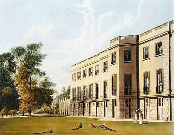 Carlton House, South Front, from The History of the Royal Residences, engraved by Richard Reeve (b.1780), by William Henry Pyne (1769-1843), 1819 Oil Painting by William Westall