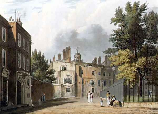 Charterhouse from the Square, 1816 Oil Painting by William Westall