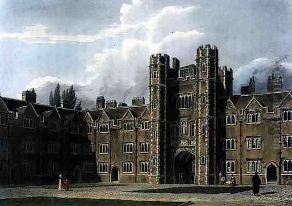 The Second Court of St. Johns College, Cambridge, from The History of Cambridge, engraved by Joseph Constantine Stadler (fl.1780-1812), pub. by R. Ackermann, 1815 Oil Painting by William Westall