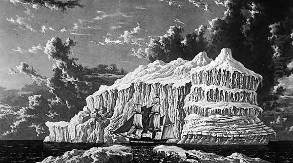 Iceberg in Baffins Bay, July 1819, from Journal of a Voyage for the Discovery of a North West Passage from the Atlantic to the Pacific performed in the Years 1819-20, by William Edward Parry, published 1821 Oil Painting by William Westall