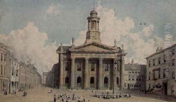 Sessions House and Market, Lancaster by William Westall