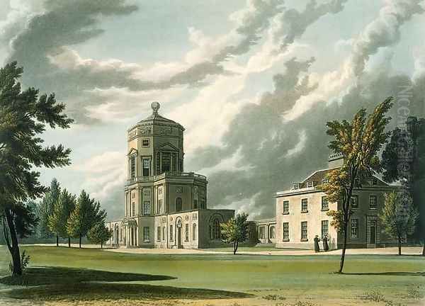 Exterior of The Astronomical Observatory, illustration from the History of Oxford, engraved by Joseph Constantine Stadler (fl.1780-1813) pub. by R. Ackermann, 1813 Oil Painting by William Westall