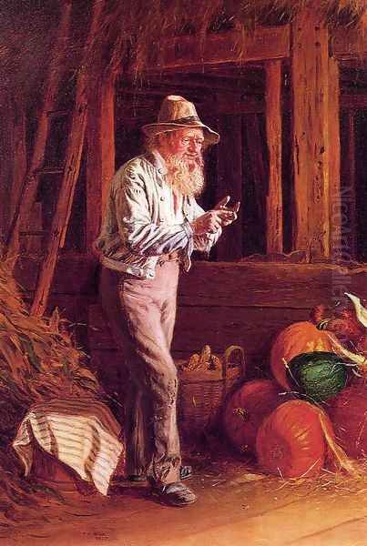 Harvest Time Oil Painting by Thomas Waterman Wood