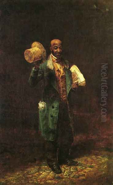 Moses, The Baltimore News Vendor Oil Painting by Thomas Waterman Wood