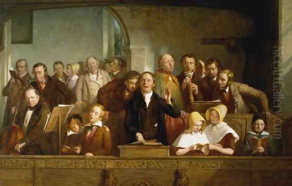 Village choir Oil Painting by Thomas Webster