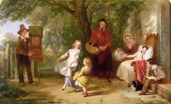 Sickness and Health, 1843 Oil Painting by Thomas Webster