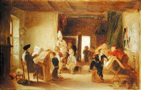 A Study for The Schoolroom Oil Painting by Thomas Webster