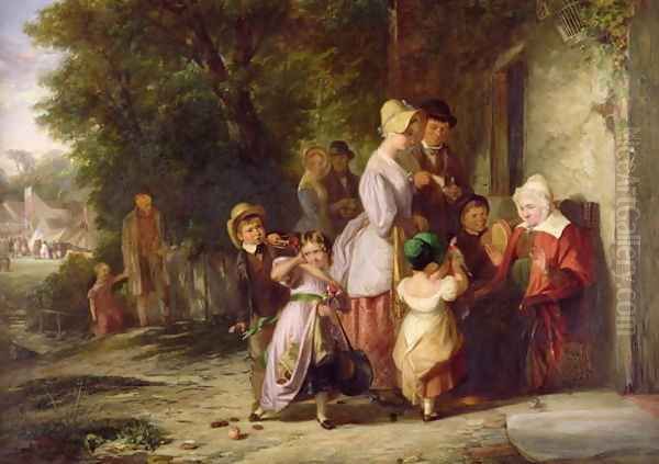 Returning from the Fair, 1837 Oil Painting by Thomas Webster