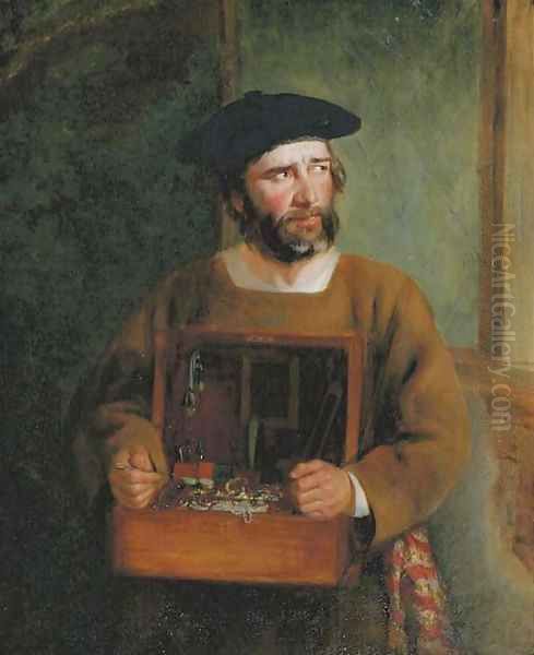 The jewelry seller Oil Painting by Thomas Webster