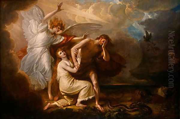 The Expulsion of Adam and Eve from Paradise Oil Painting by Benjamin West