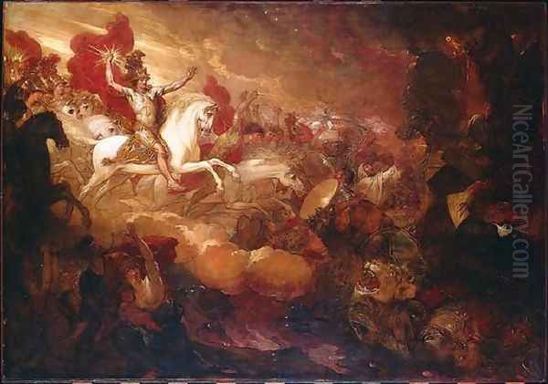 Destruction of the Beast and the False Prophet Oil Painting by Benjamin West