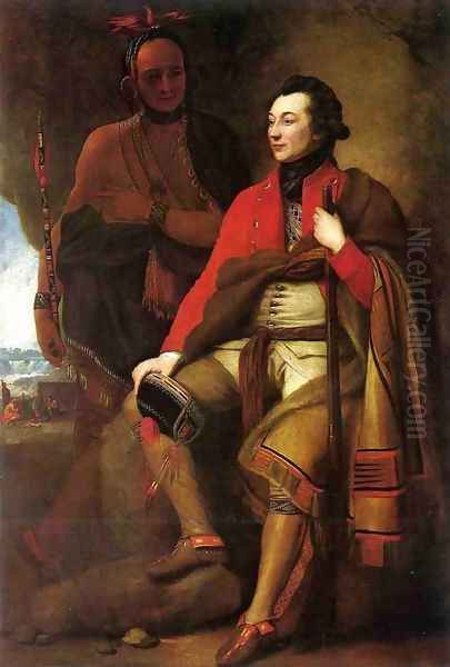 Portrait of Colonel Guy Johnson c. 1775 Oil Painting by Benjamin West