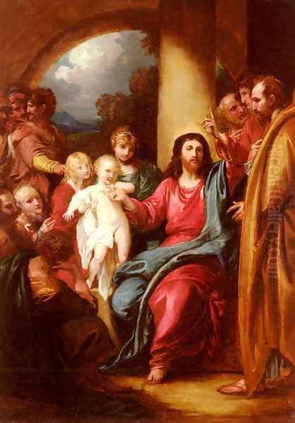 Christ Showing A Little Child As The Emblem Of Heaven Oil Painting by Benjamin West