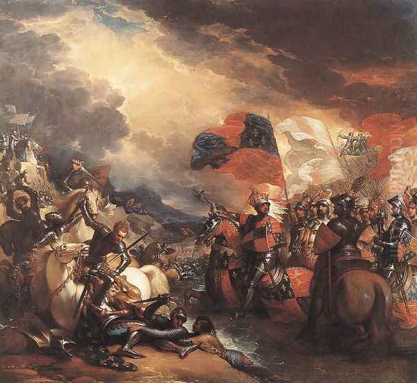 Edward III Crossing the Somme 1788 Oil Painting by Benjamin West