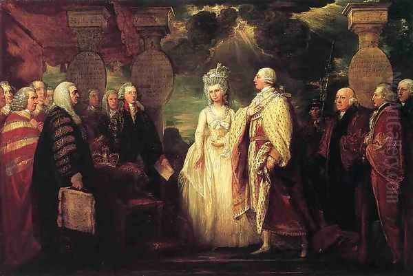 His Majesty George III Resuming Power Oil Painting by Benjamin West