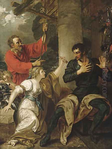 The Damsel and Orlando Oil Painting by Benjamin West