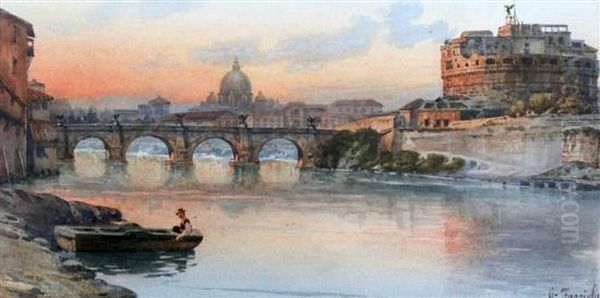 View Of Rome Oil Painting by Gaetano Facciola