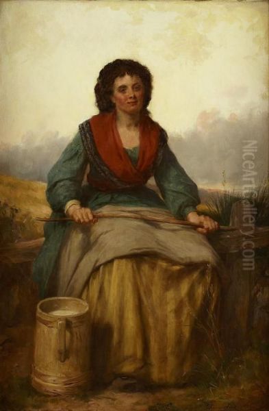 The Milkmaid Oil Painting by Thomas Faed