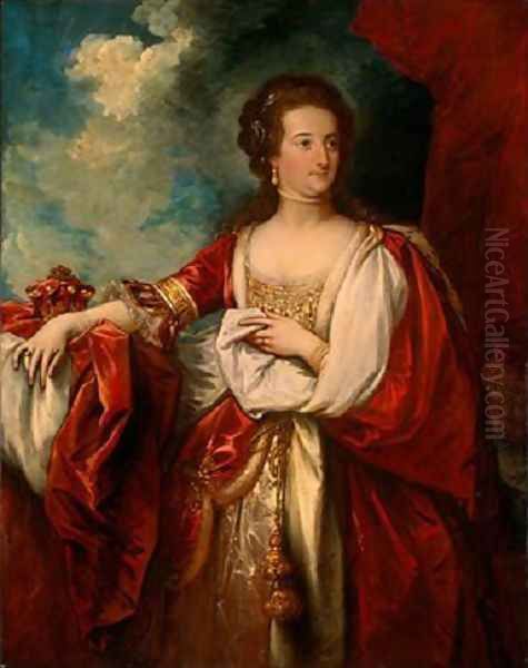 Elizabeth, Countess of Effingham Oil Painting by Benjamin West