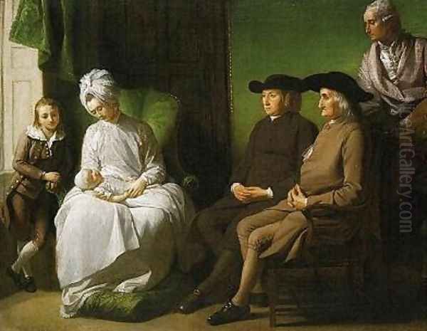 The Artist's Family Oil Painting by Benjamin West