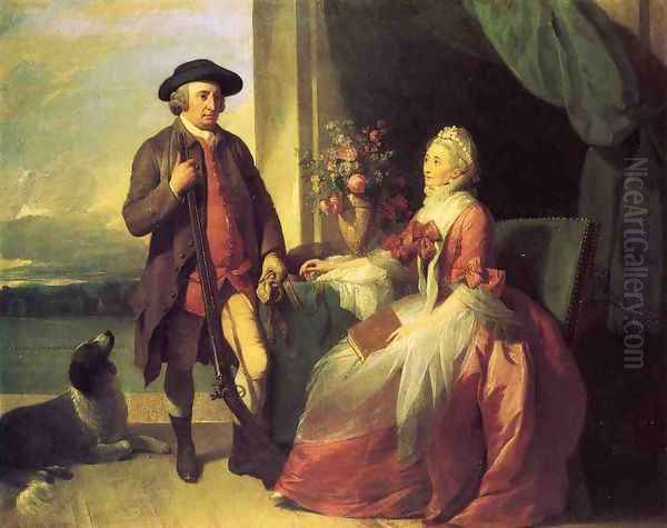 Mr. Robert Grafton and Mrs. Mary Partridge Wells Grafton Oil Painting by Benjamin West