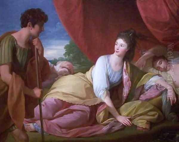 Cymon and Iphigenia Oil Painting by Benjamin West