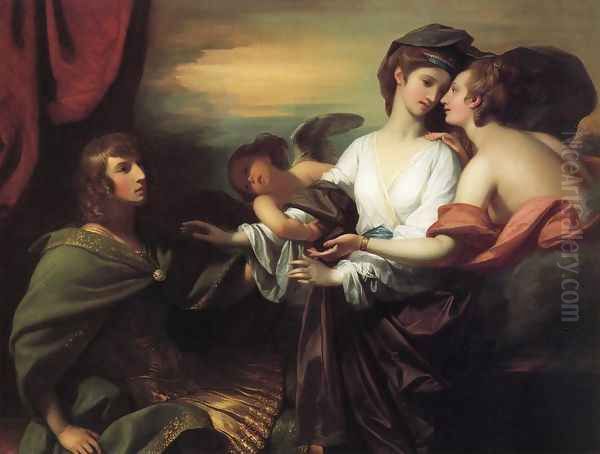 Helen Brought to Paris Oil Painting by Benjamin West