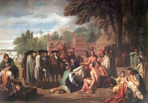 The Treaty of Penn with the Indians Oil Painting by Benjamin West