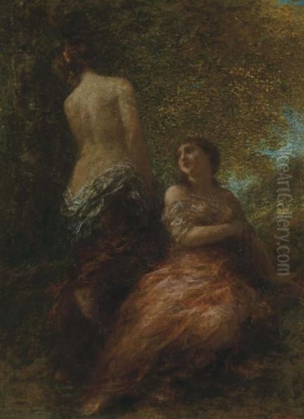 Les Baigneuses Oil Painting by Ignace Henri Jean Fantin-Latour