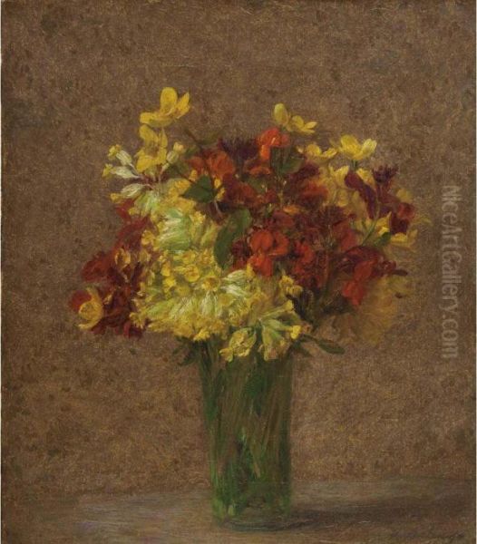 Floral Bouquet Oil Painting by Victoria Dubourg Fantin-Latour