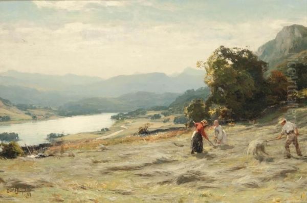 Rydal Water, Cumberland Oil Painting by David Farquharson