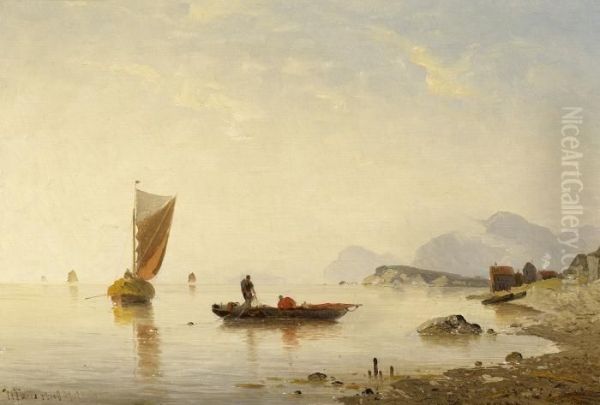 Summer Day On The Fiord Oil Painting by Viggo Fauerholdt