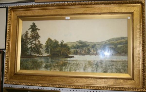 Bowness From Belle Isle Oil Painting by John Faulkner