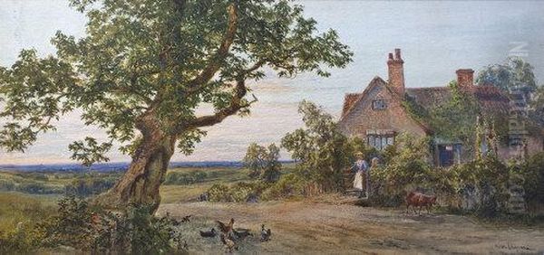 Country Cottage, Near Edgeware, Middlesex Oil Painting by John Faulkner