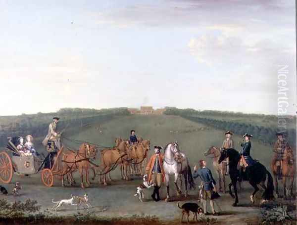 The Beauchamp-Proctor Family and Friends at Langley Park, Norfolk Oil Painting by John Wootton