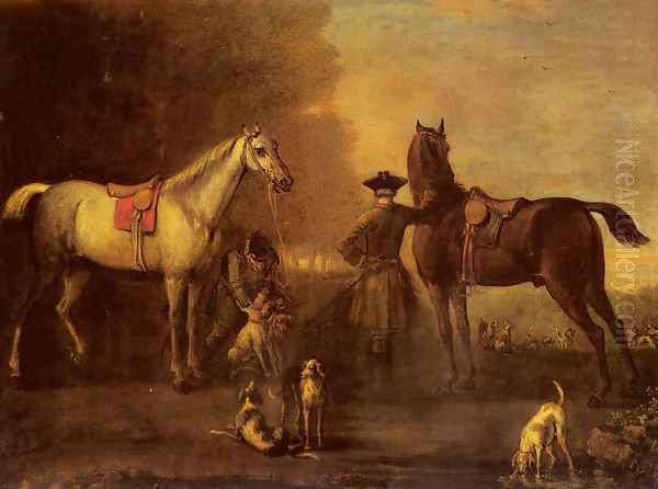 Before The Hunt Oil Painting by John Wootton