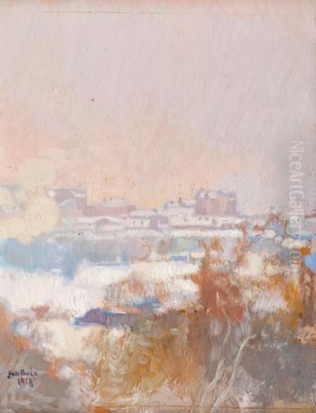 Winter In Helsinki Oil Painting by Antti Faven