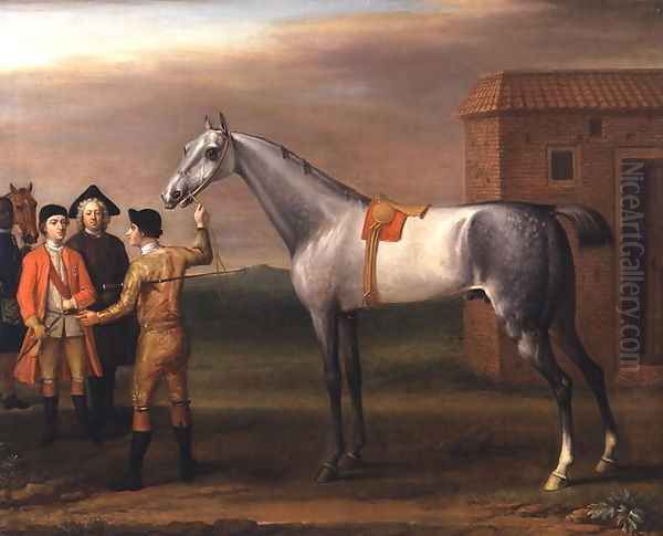 Lamprey, with his owner, Sir William Morgan, at Newmarket, 1723 Oil Painting by John Wootton