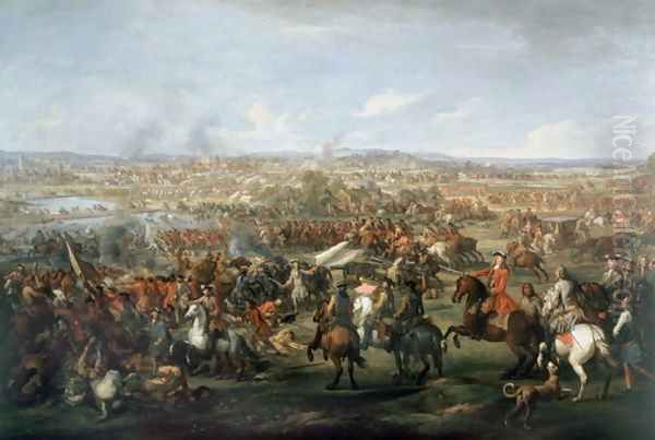 The Battle of Blenheim on the 13th August 1704, c.1743 2 Oil Painting by John Wootton