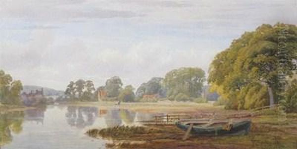 A Tidal River Beaulieu, Hants Oil Painting by William J. Ferguson