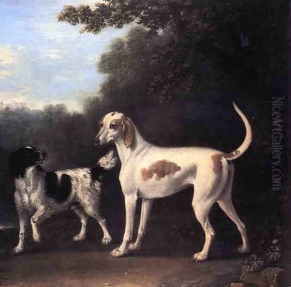 Two of the Duchess of Marlborough's Dogs Oil Painting by John Wootton