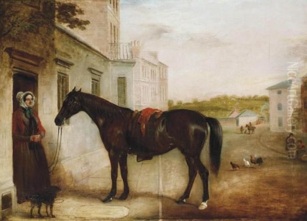 The Pony Of The Late Revd W. I. Woodcock Oil Painting by John Snr Ferneley