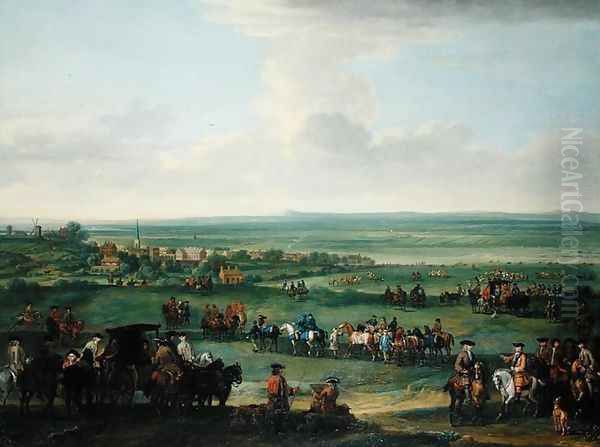 George I (1660-1727) at Newmarket, 4th-5th October 1717, c.1717 Oil Painting by John Wootton