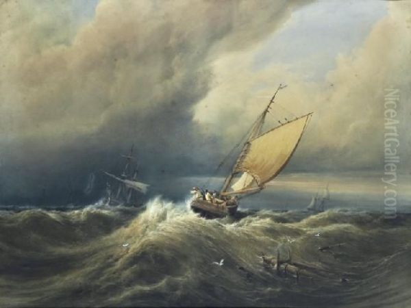 Seascape Oil Painting by Anthony Vandyke Copley Fielding