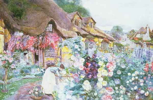 The Cottage Garden Oil Painting by David Woodlock