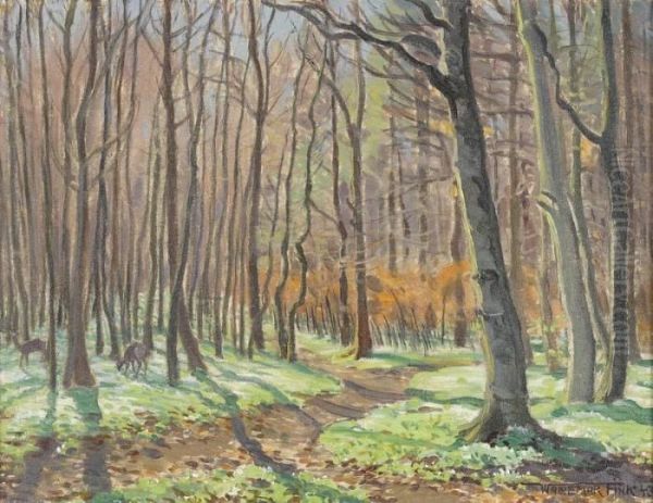 Fruhling Im Wald Oil Painting by Waldemar Fink