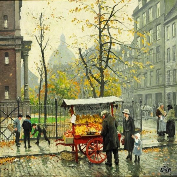 Ved Frimurerlogen Oil Painting by Paul-Gustave Fischer