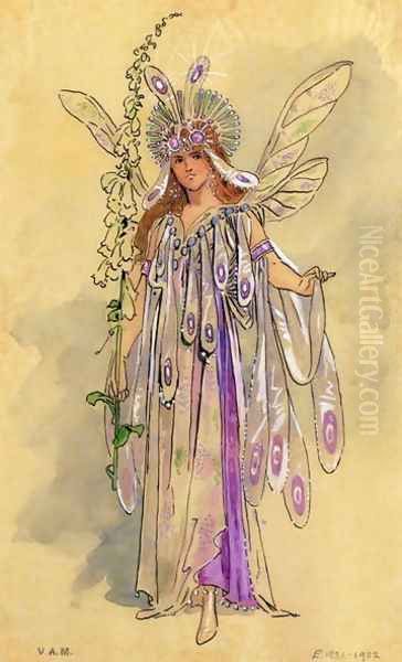 Titania, Queen of the Fairies. Costume design for 